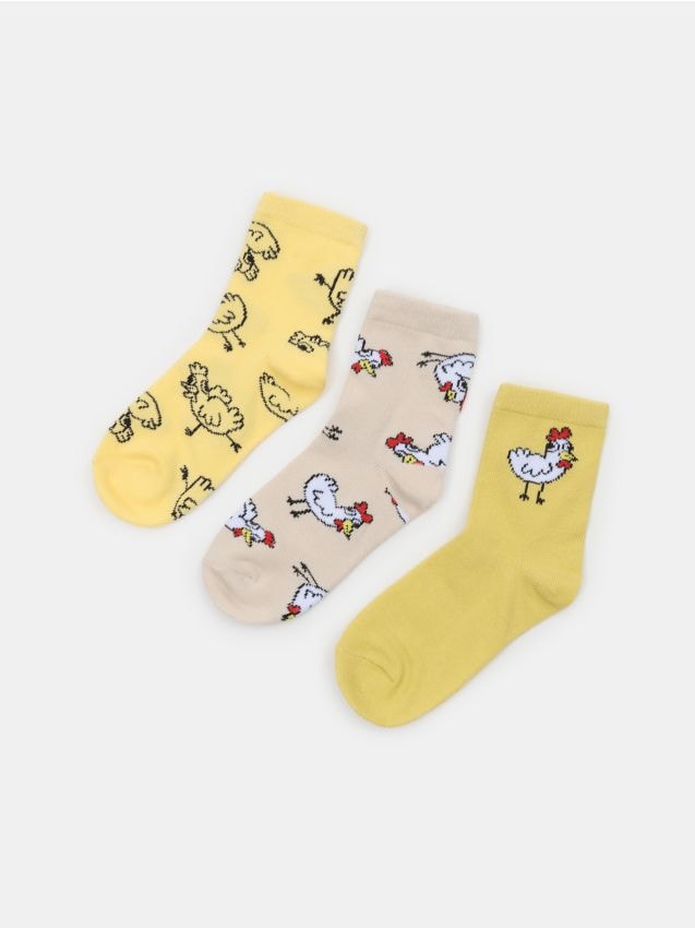 Sinsay - Set de 3 perechi de șosete - multicolor