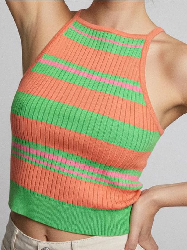 Prążkowany top w paski - SINSAY