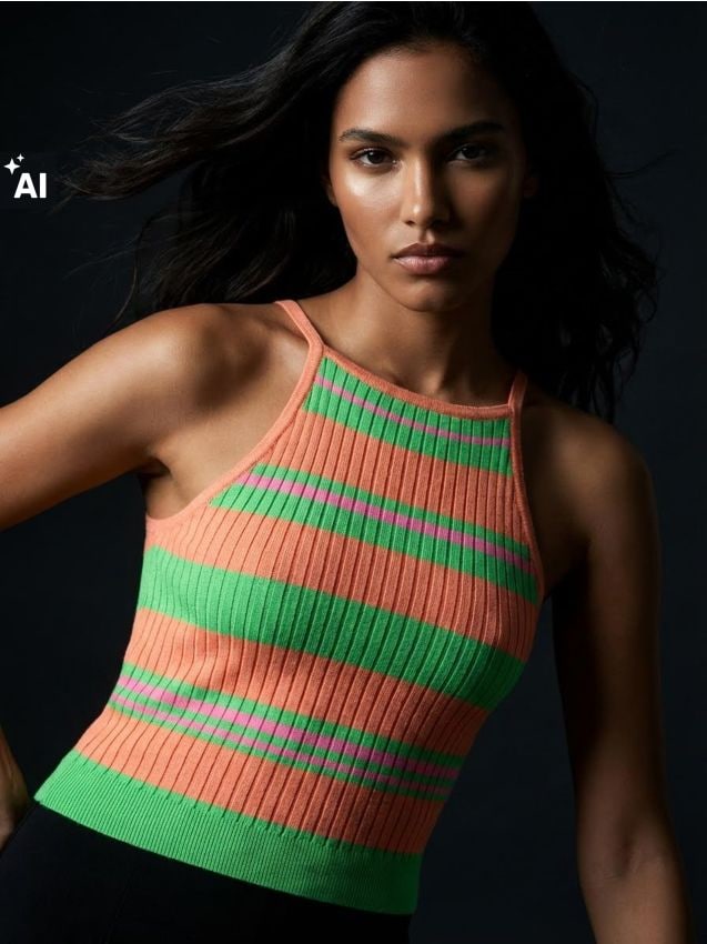 Sinsay - Top cu dungi - multicolor