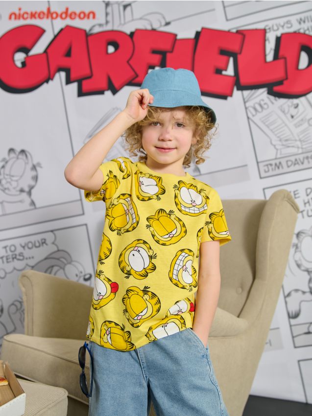 Sinsay - Tričko Garfield - svetložltá