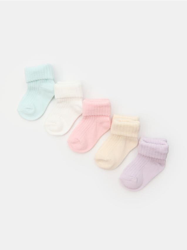 Sinsay - Șosete pentru bebeluși cu dungi 5-pack - multicolor