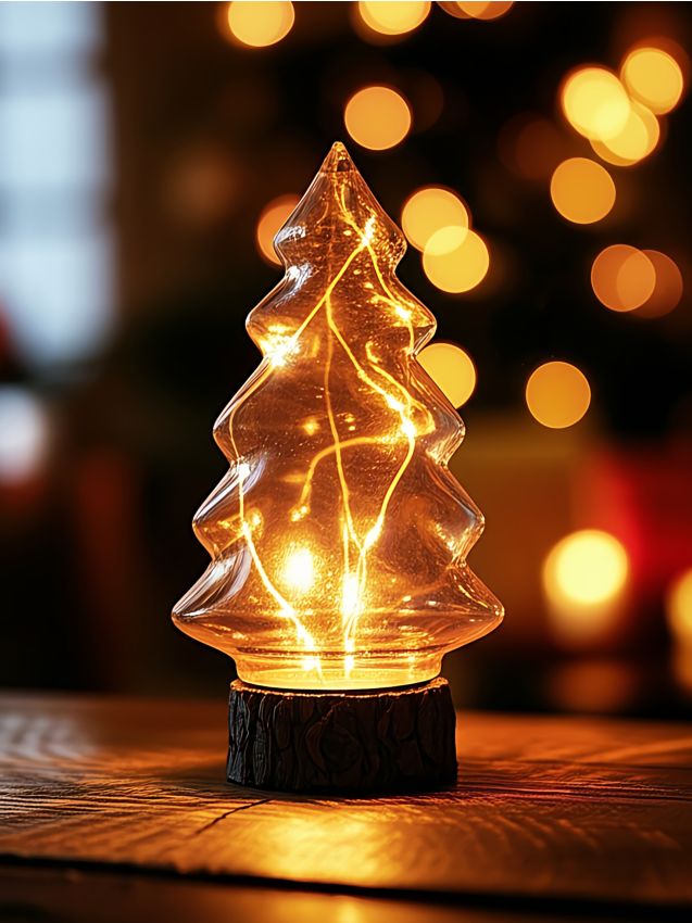 Sinsay - LED lampička v tvare vianočného stromčeka - oranžová