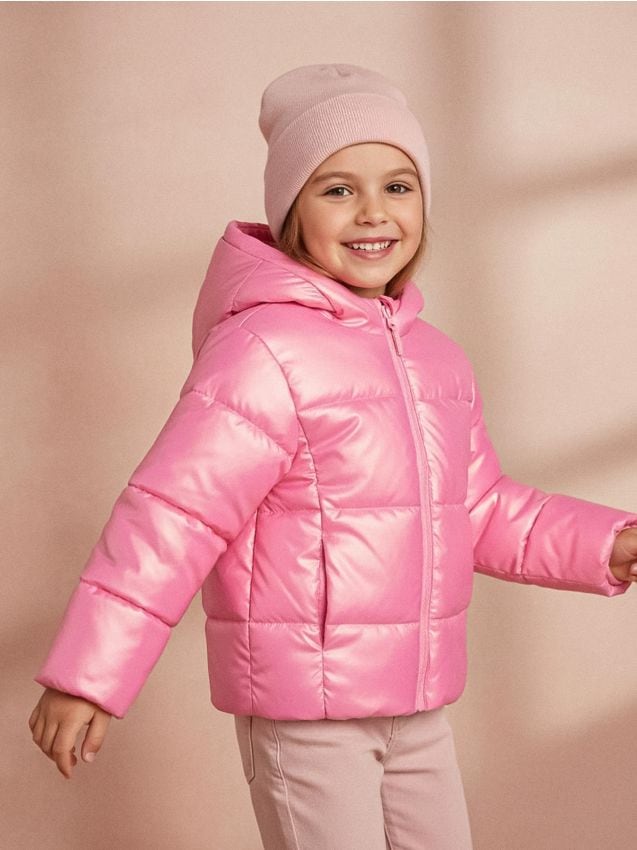 Sinsay - Prešívaná bunda s holografickým efektom - popolavá ružová