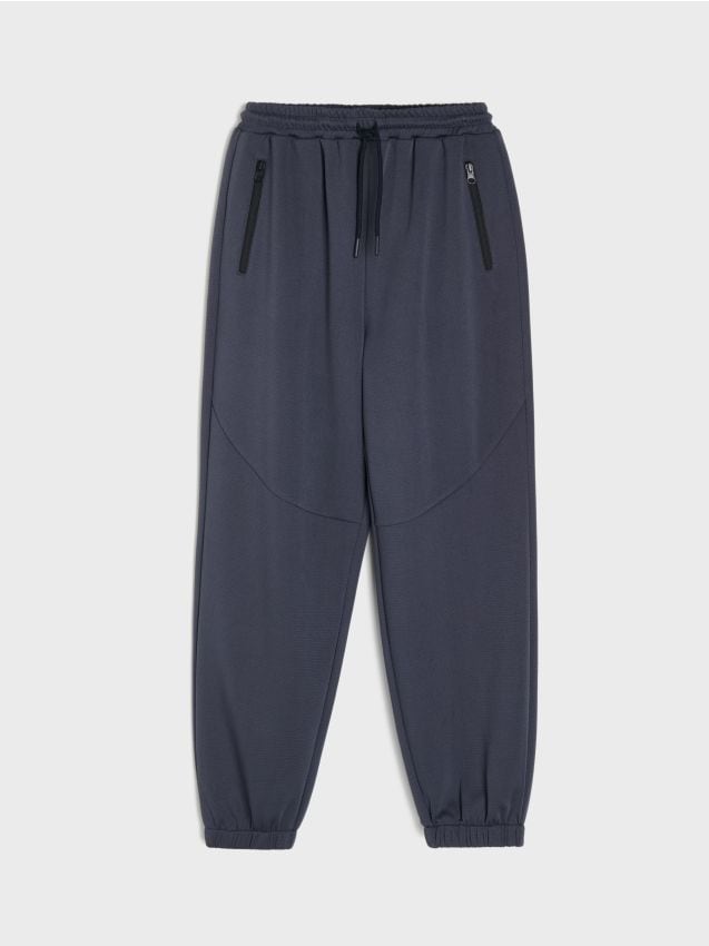Sinsay - Pantaloni sport jogger Active - gri-închis