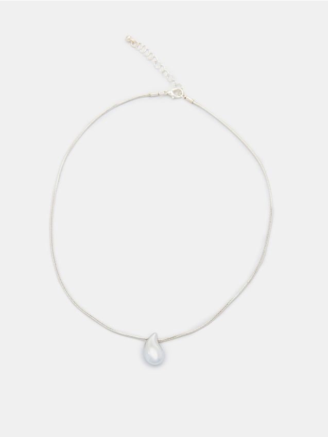 Sinsay - Colier cu pandantiv în formă de lacrimă - argintiu
