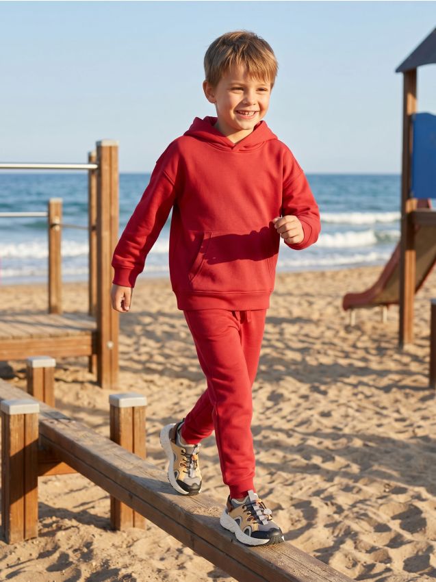 Sinsay - Set bluză și pantaloni sport - roșu