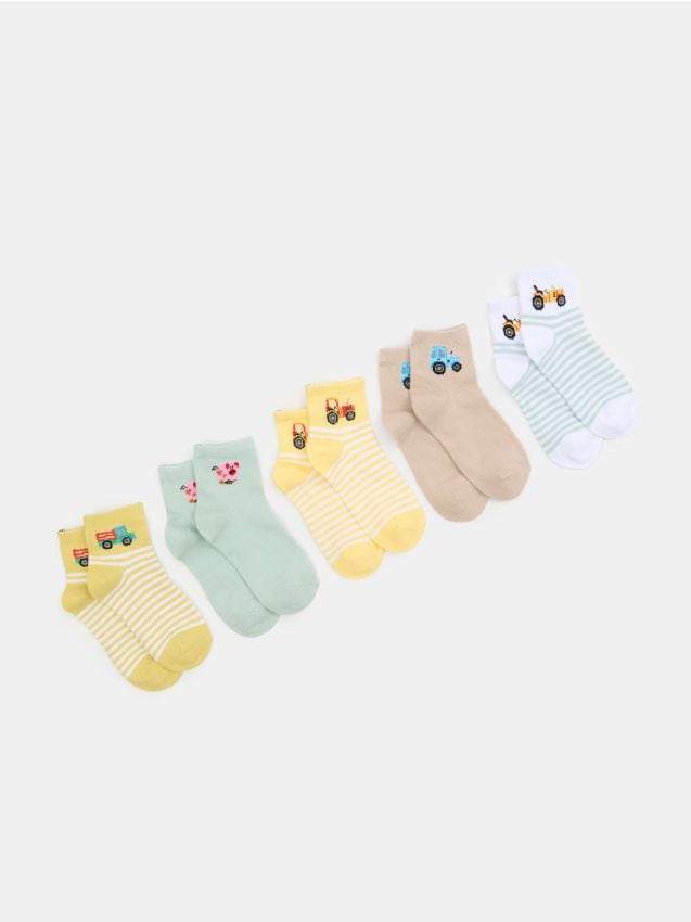 Sinsay - Set de 5 perechi de șosete cu conținut ridicat de bumbac - multicolor