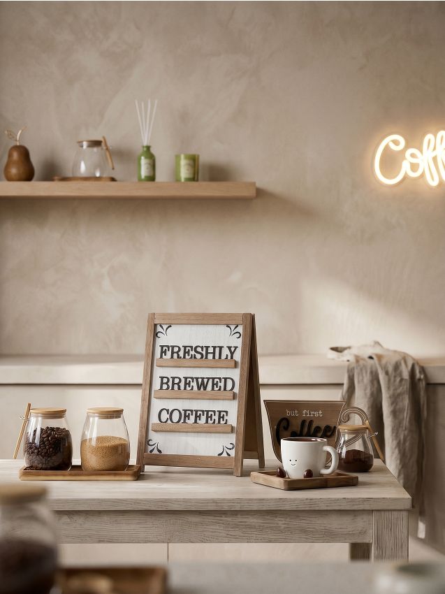 Sinsay - Decorațiune de sine stătătoare cu motiv de cafea - bej
