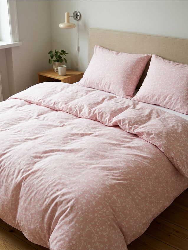 Sinsay - Set cu lenjerie de pat - roz-pastel