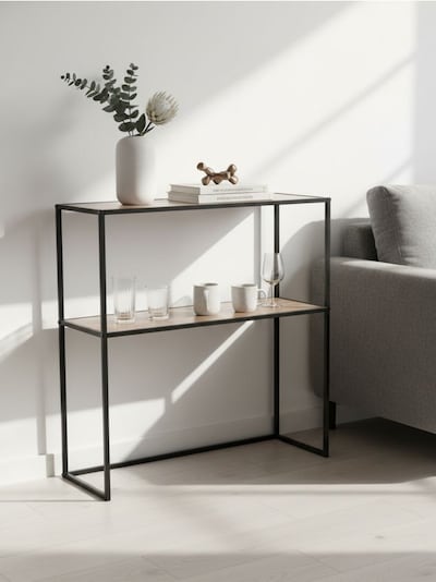 Dwupoziomowa półka stojąca