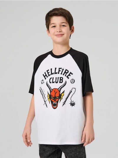 Bavlněná košilka s potiskem Stranger Things