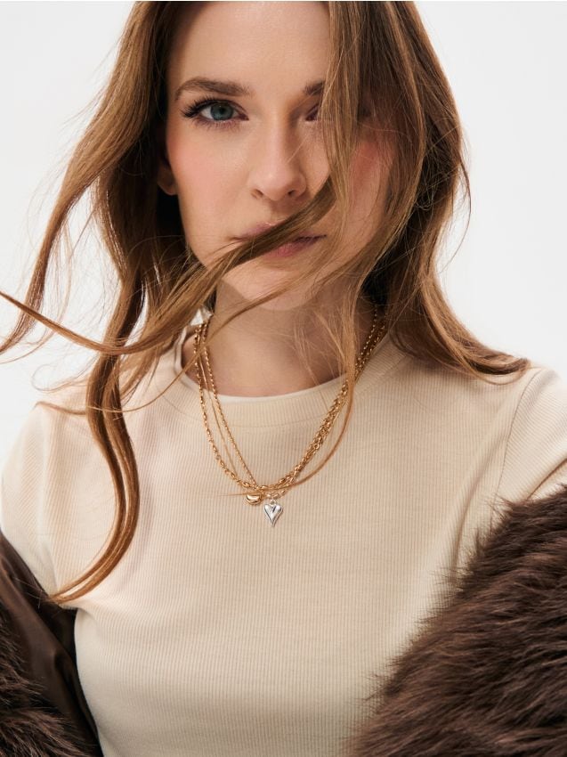 Sinsay - Set de 3 coliere - auriu