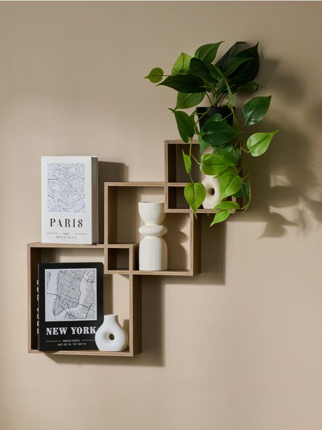 Sinsay - Raft modular de perete - brun-auriu