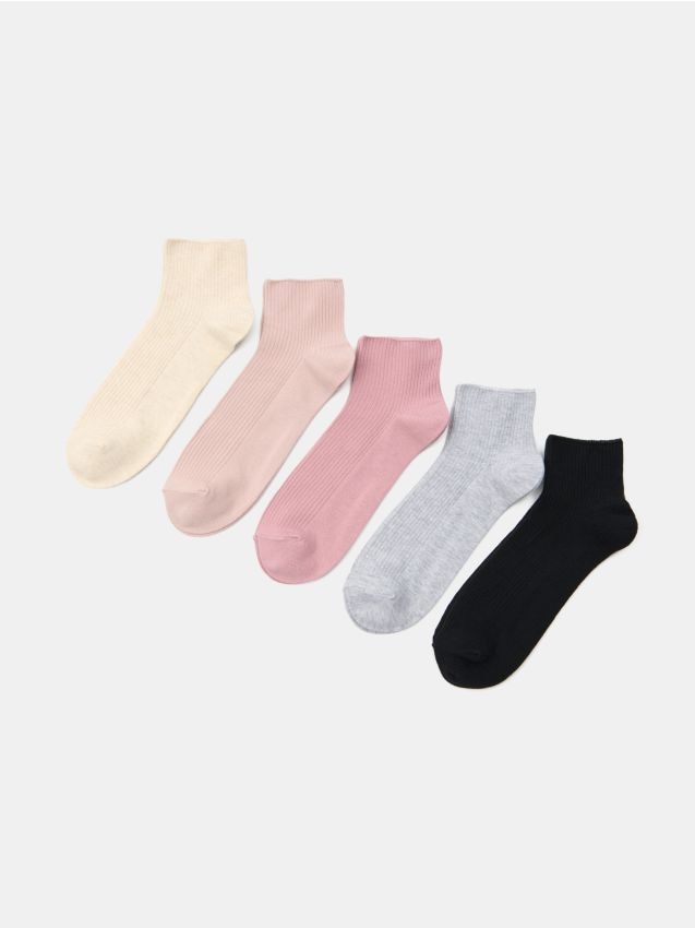 Sinsay - Set 5 perechi șosete cu bumbac - multicolor