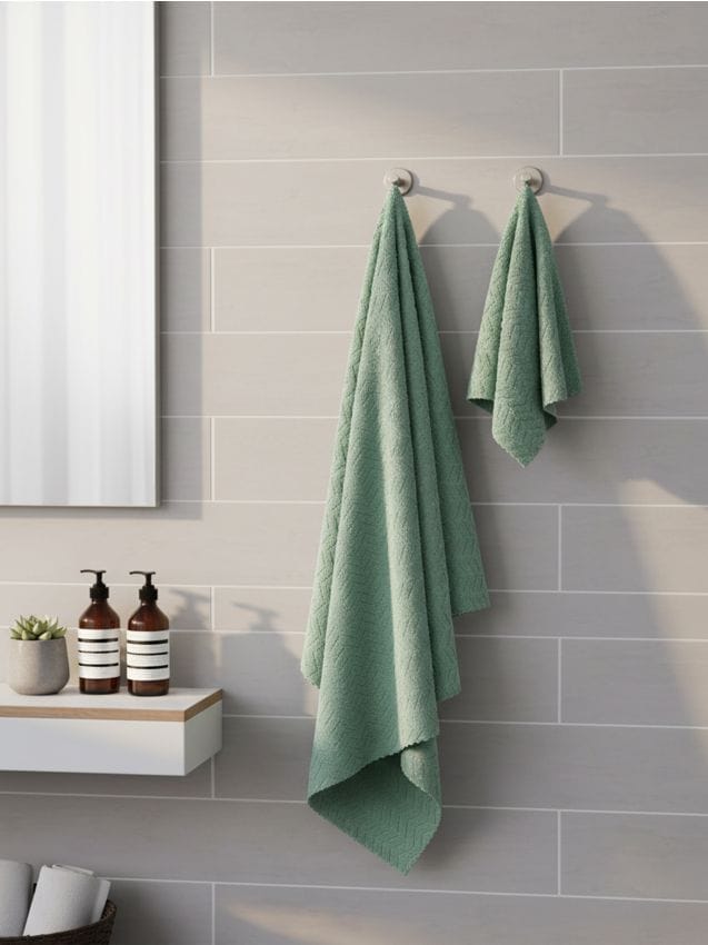 Sinsay - Set de prosoape de baie 2 buc - verde-deschis