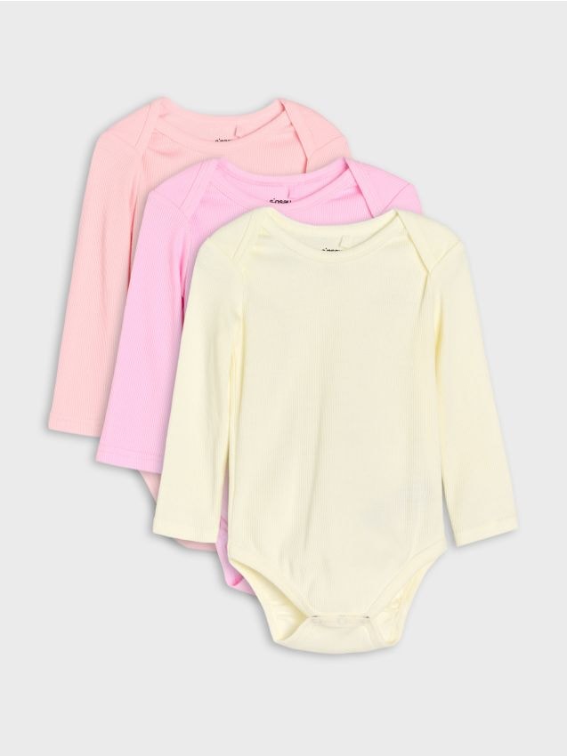 Sinsay - Bavlnené body 3 pack - krémová