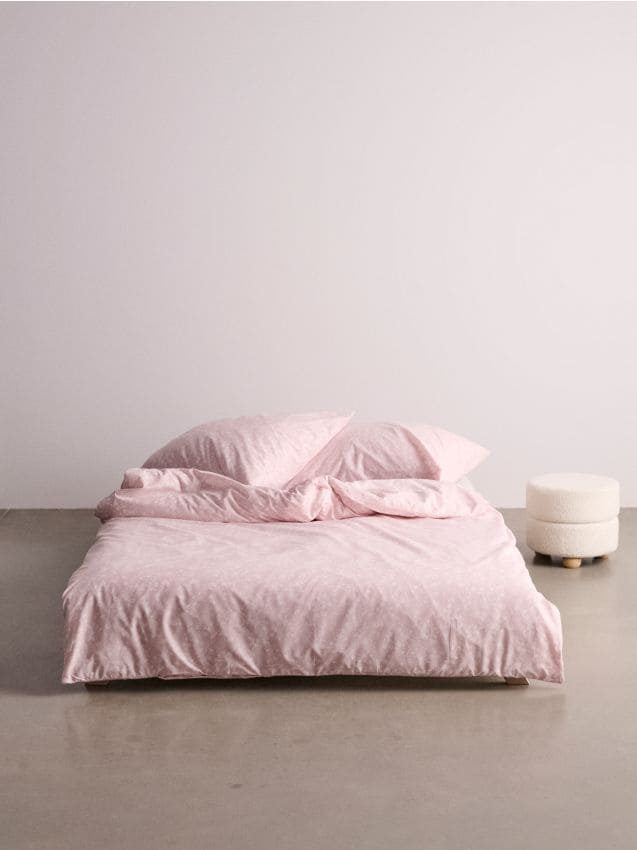 Sinsay - Set cu lenjerie de pat - roz-pastel