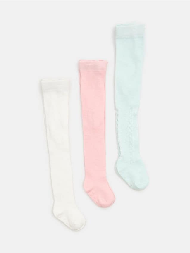 Sinsay - Set de colanți în culori pastelate, set de 3 - multicolor