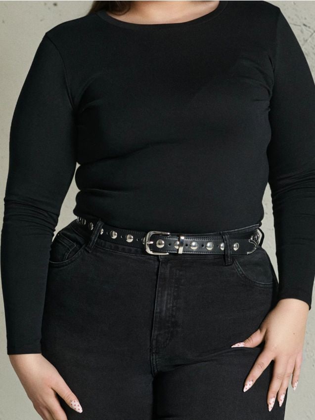Sinsay - Body s dlhými rukávmi - čierna