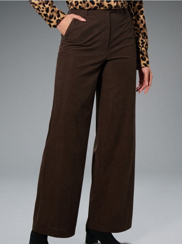 Sinsay - Široké nohavice - tmavohnedá