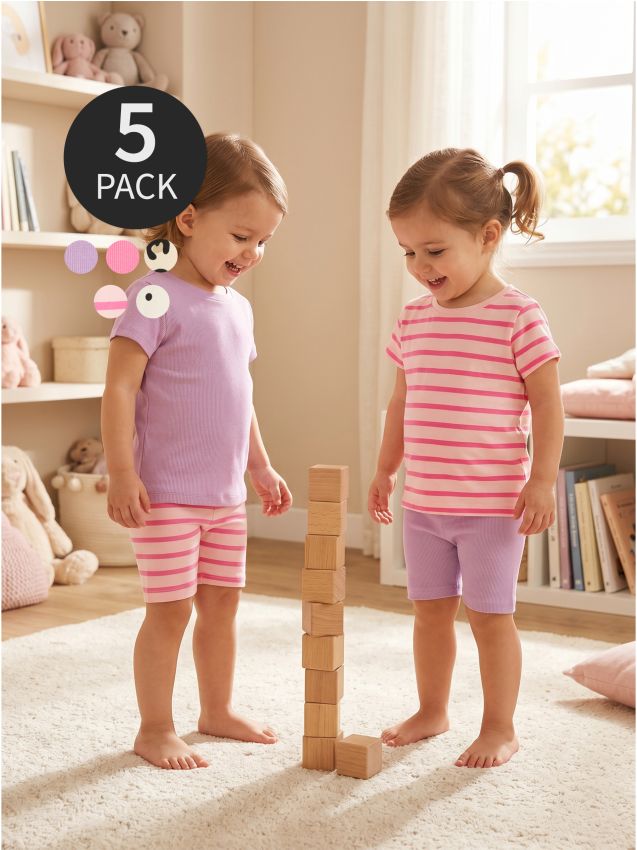 Sinsay - Set de 5 perechi de pantaloni scurți - crem