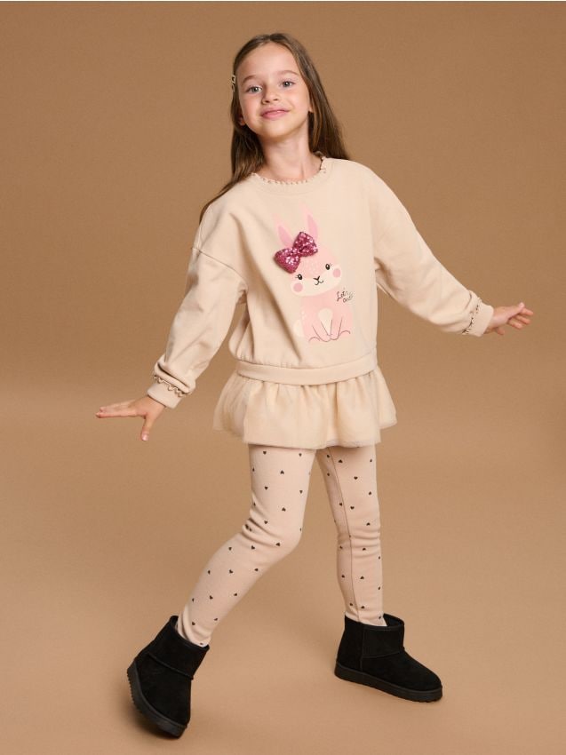 Sinsay - Mikina s okrúhlym výstrihom - béžová