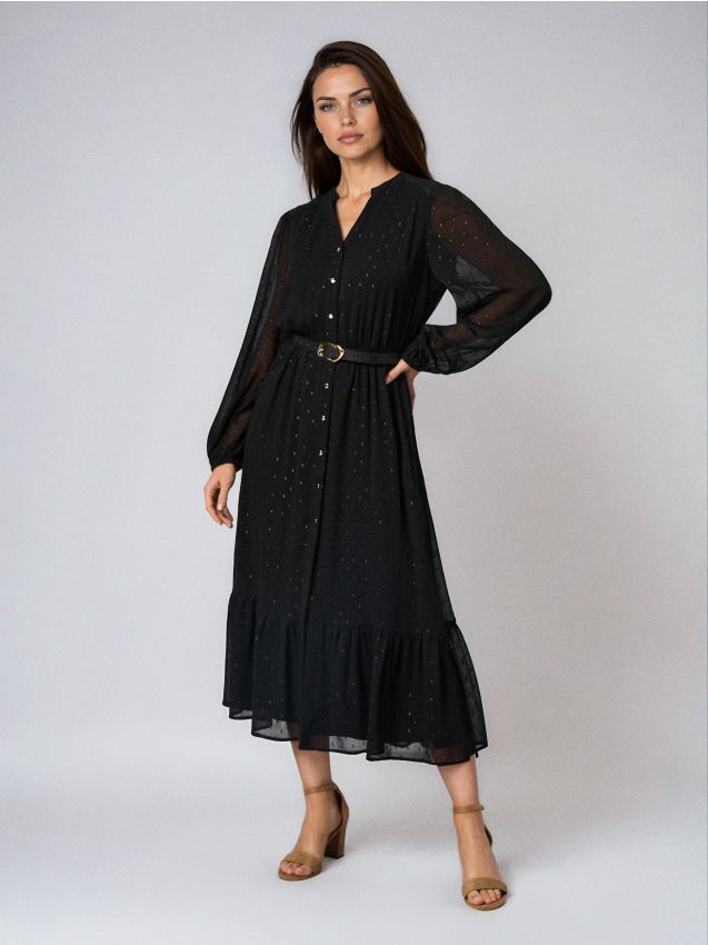 Sinsay - Rochie midi - negru