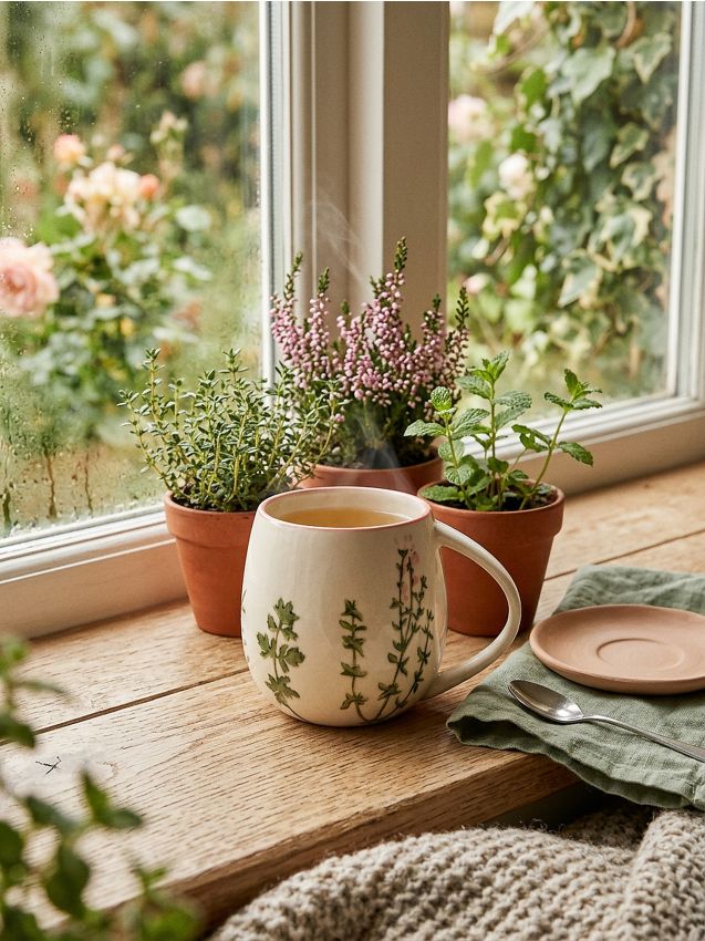 Sinsay - Cană ceramică pictată manual cu efect de glazură crăpată - multicolor