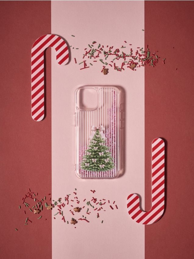 Sinsay - Husă de Crăciun pentru iPhone 15 - roz-pastel
