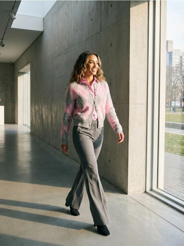 Sinsay - Pantaloni flare - gri deschis