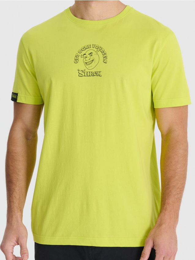 Sinsay - Tricou Shrek - verde-gălbui