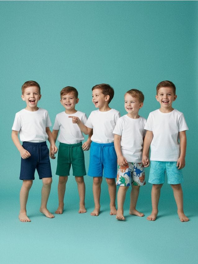 Sinsay - Szorty dresowe 5 pack - granatowy