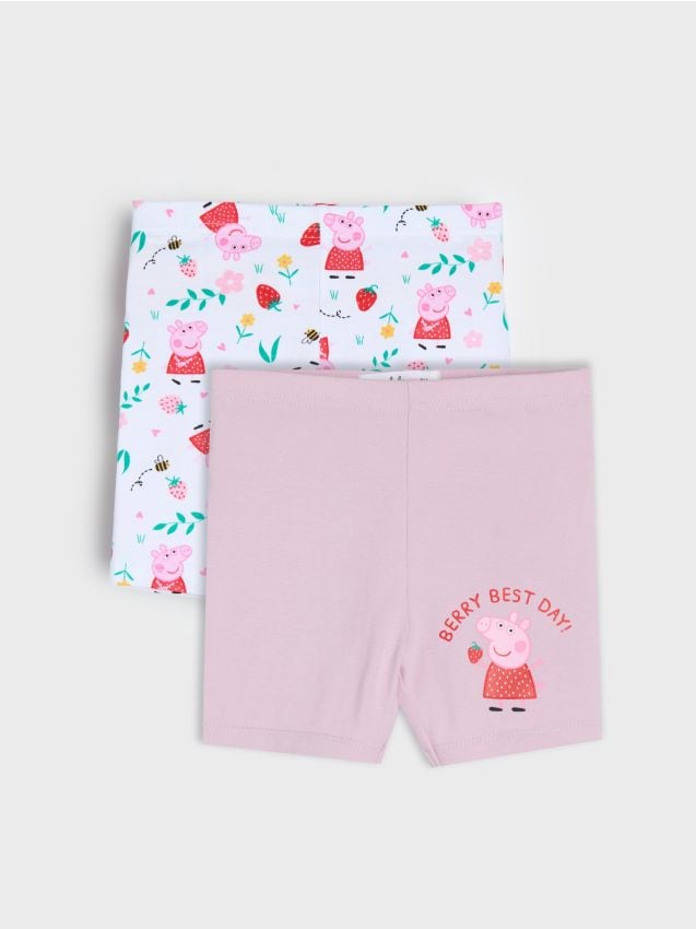Sinsay - Legginsowe szorty 2 pack Peppa Pig - niebieski