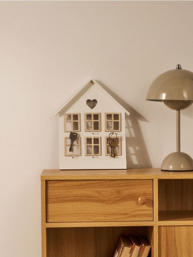 Sinsay - Suport pentru chei în formă de casă - alb