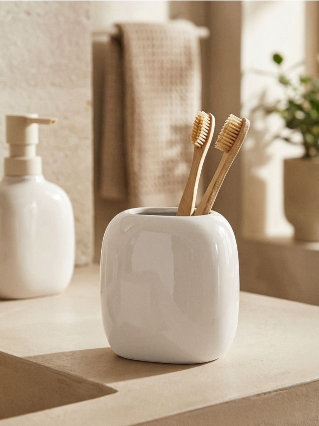 Sinsay - Pahar pentru periuțe de dinți - bej