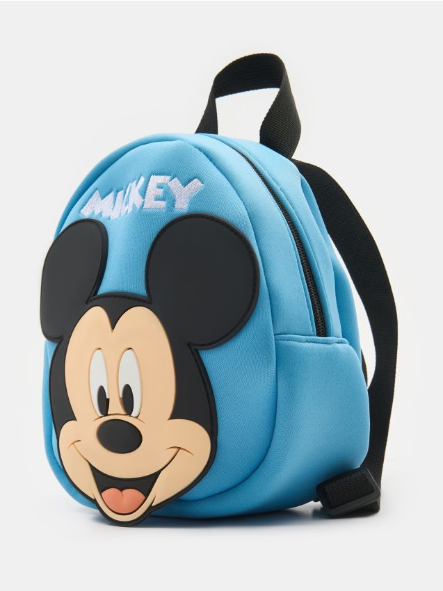 Sinsay - Rucsac mic cu aplicație 3D Mickey Mouse - albastru-pal