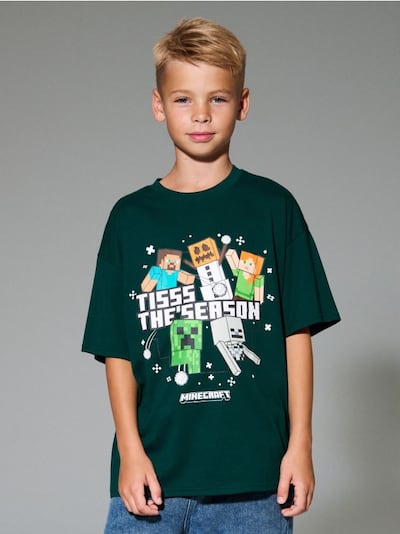 Bavlněná košilka s potiskem Minecraft