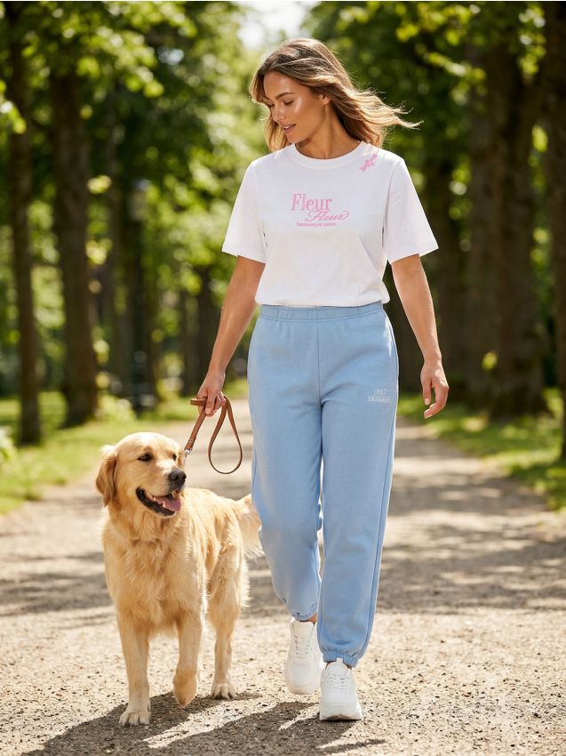 Sinsay - Pantaloni de trening tip jogger - albastru