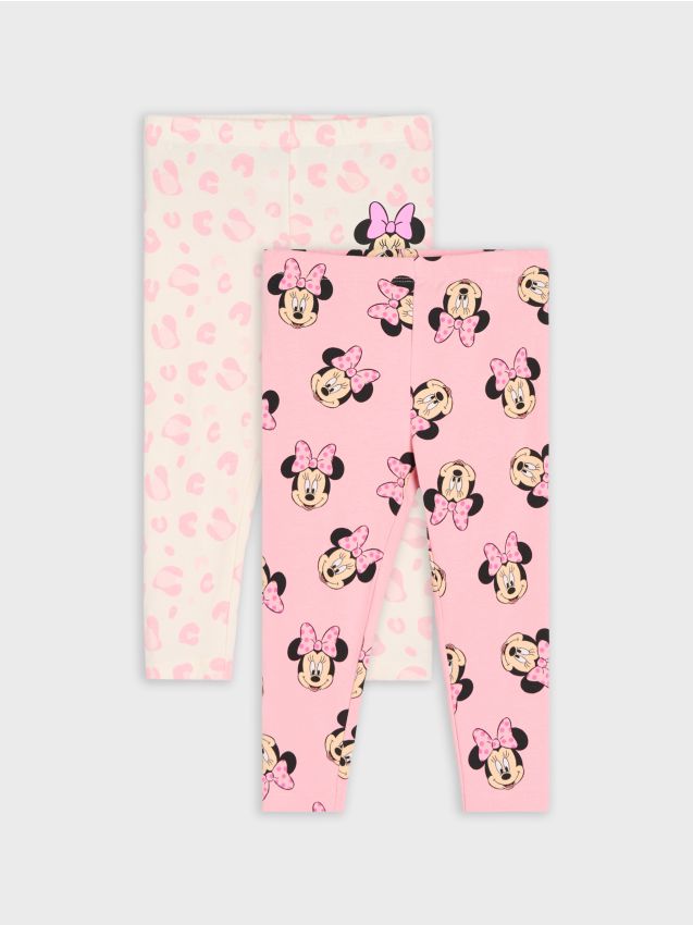 Sinsay - Set 2 colanți din bumbac Minnie Mouse - roz