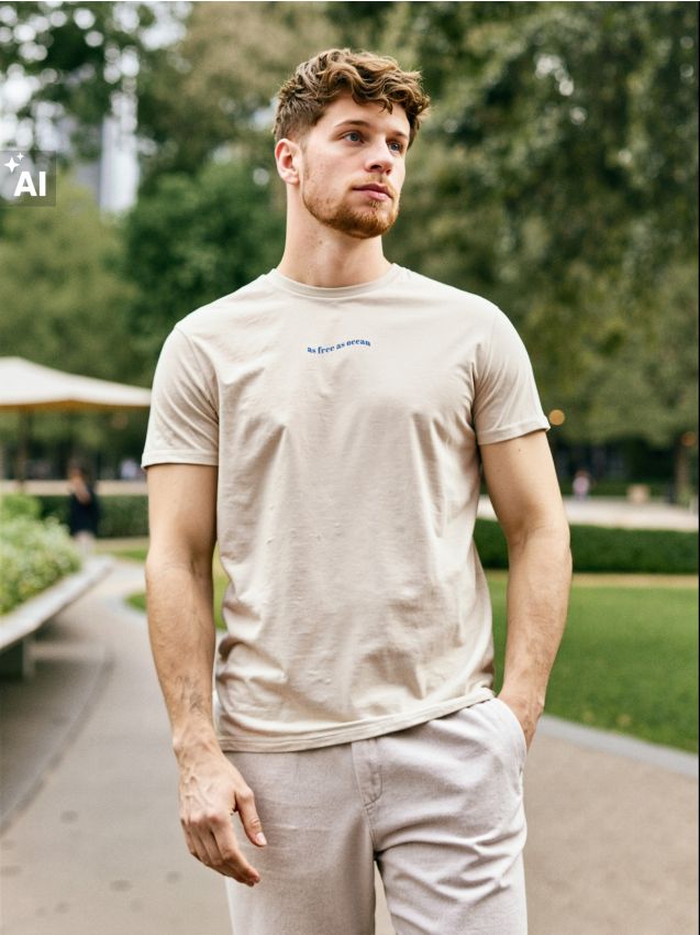 Sinsay - Tricou cu mânecă scurtă - bej