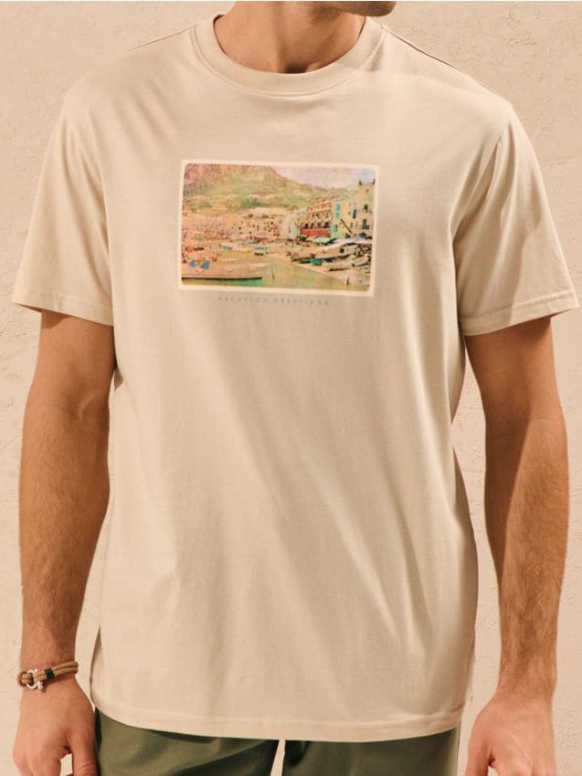 Sinsay - Tricou cu imprimeu - bej