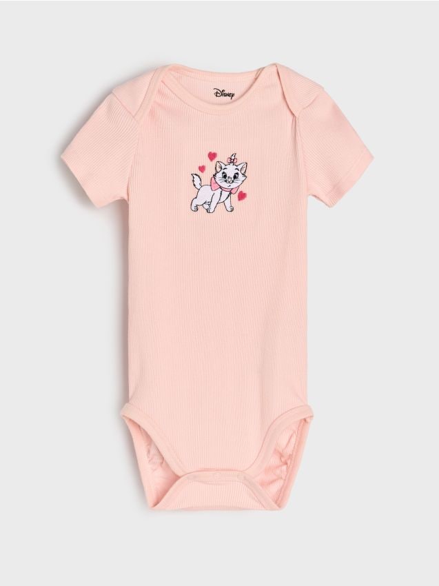 Sinsay - Body tricotat cu broderie Marie - roz-trandafiriu