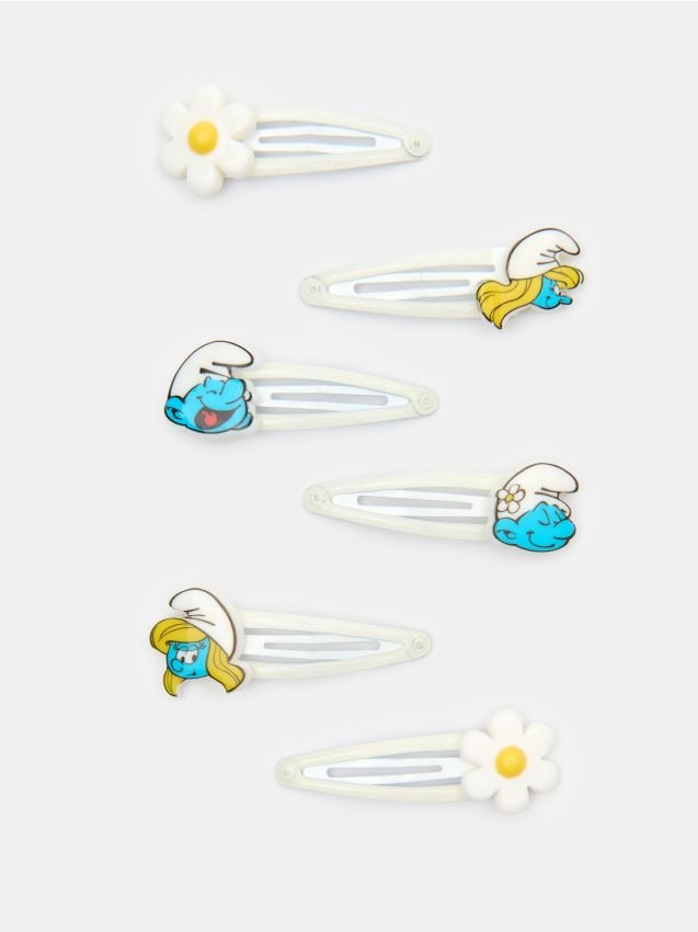 Sinsay - Set de 6 agrafe de păr The Smurfs - multicolor