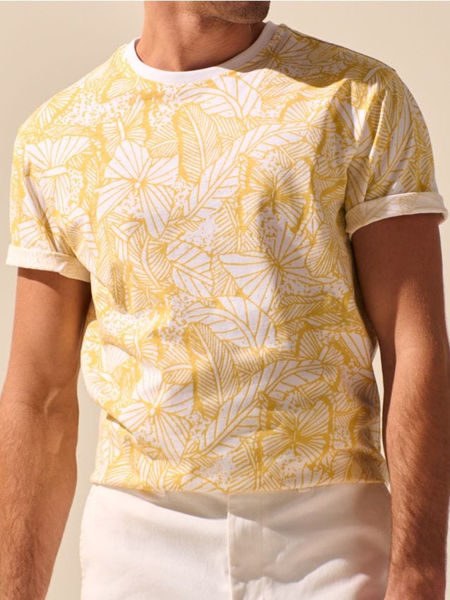 Sinsay - Tricou cu imprimeu decorativ - alb
