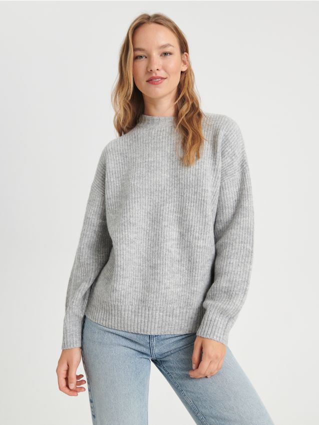 Pulover din tricot striat - SINSAY