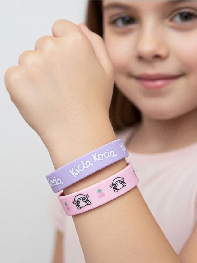 Sinsay - Brățări din silicon – set de 3 bucăți Kitty Kotty - multicolor