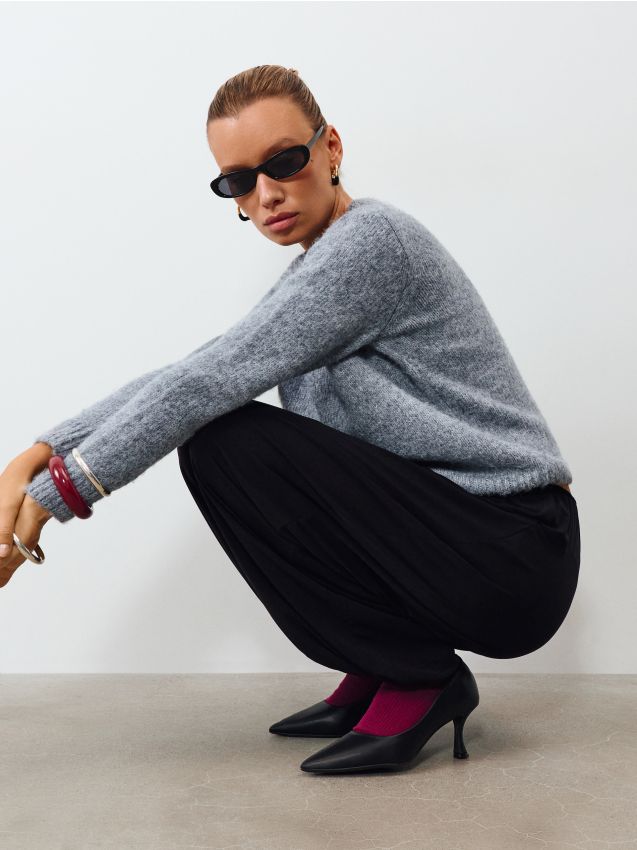 Sinsay - Pantaloni jogger - negru