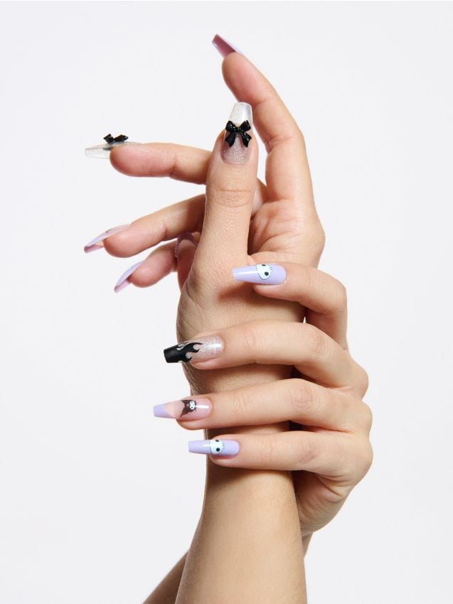 Sinsay - Unghii false tip Balerină Kuromi - lavand