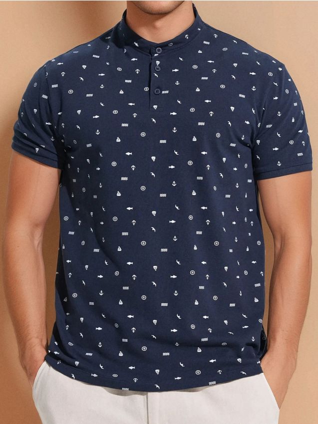 T-shirt fantasia - blu scuro