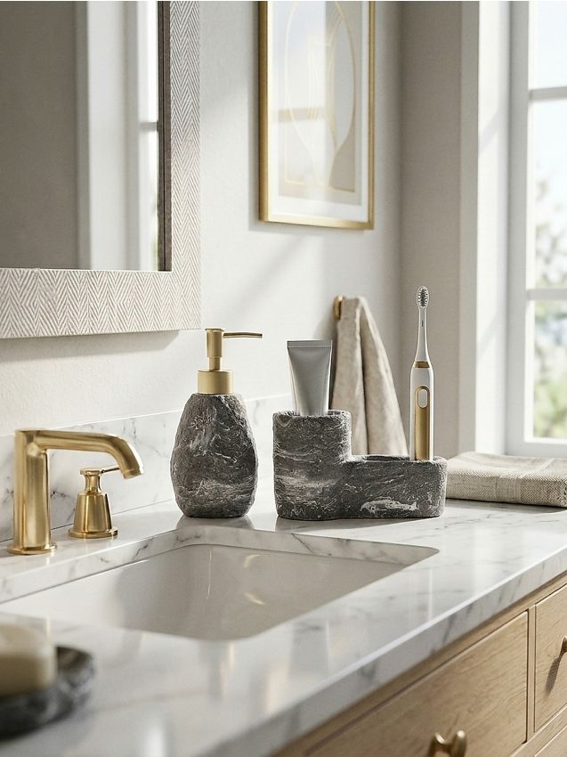 Sinsay - Set de baie - gri deschis